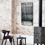 Bok side table - varnished oak - black - round White Cliff Studio Side Table