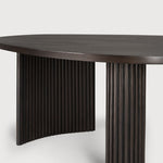 Boomerang coffee table - varnished mahogany - dark brown - pebble shape White Cliff Studio COFFEE TABLE