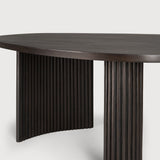 Boomerang coffee table - varnished mahogany - dark brown - pebble shape White Cliff Studio COFFEE TABLE