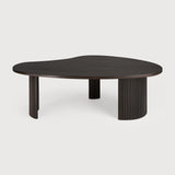 Boomerang coffee table - varnished mahogany - dark brown - pebble shape White Cliff Studio COFFEE TABLE