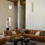 Boomerang coffee table - varnished mahogany - dark brown - pebble shape White Cliff Studio COFFEE TABLE