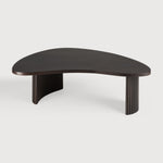 Boomerang coffee table - varnished mahogany - dark brown - pebble shape White Cliff Studio COFFEE TABLE