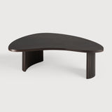 Boomerang coffee table - varnished mahogany - dark brown - pebble shape White Cliff Studio COFFEE TABLE