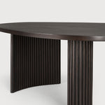 Boomerang coffee table - varnished mahogany - dark brown - pebble shape White Cliff Studio COFFEE TABLE