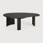 Boomerang coffee table - varnished mahogany - dark brown - pebble shape White Cliff Studio COFFEE TABLE