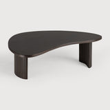 Boomerang coffee table - varnished mahogany - dark brown - pebble shape White Cliff Studio COFFEE TABLE
