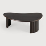 Boomerang coffee table - varnished mahogany - dark brown - pebble shape White Cliff Studio COFFEE TABLE