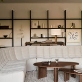 Boomerang coffee table - varnished teak - brown - pebble shape White Cliff Studio COFFEE TABLE