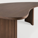 Boomerang coffee table - varnished teak - brown - pebble shape White Cliff Studio COFFEE TABLE
