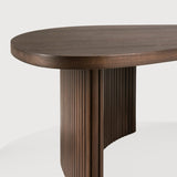 Boomerang coffee table - varnished teak - brown - pebble shape White Cliff Studio COFFEE TABLE