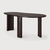 Boomerang desk - varnished mahogany - dark brown - pebble shape White Cliff Studio Desk
