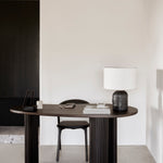 Boomerang desk - varnished mahogany - dark brown - pebble shape White Cliff Studio Desk