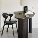 Boomerang desk - varnished mahogany - dark brown - pebble shape White Cliff Studio Desk