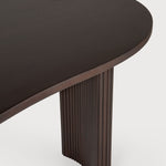 Boomerang desk - varnished mahogany - dark brown - pebble shape White Cliff Studio Desk