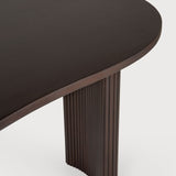 Boomerang desk - varnished mahogany - dark brown - pebble shape White Cliff Studio Desk