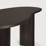 Boomerang desk - varnished mahogany - dark brown - pebble shape White Cliff Studio Desk