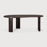 Boomerang desk - varnished mahogany - dark brown - pebble shape White Cliff Studio Desk
