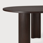 Boomerang desk - varnished mahogany - dark brown - pebble shape White Cliff Studio Desk