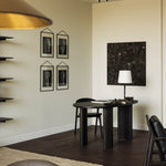 Boomerang desk - varnished mahogany - dark brown - pebble shape White Cliff Studio Desk