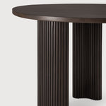 Boomerang desk - varnished mahogany - dark brown - pebble shape White Cliff Studio Desk