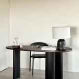 Boomerang desk - varnished mahogany - dark brown - pebble shape White Cliff Studio Desk