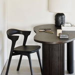 Boomerang desk - varnished mahogany - dark brown - pebble shape White Cliff Studio Desk