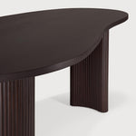 Boomerang desk - varnished mahogany - dark brown - pebble shape White Cliff Studio Desk