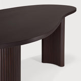 Boomerang desk - varnished mahogany - dark brown - pebble shape White Cliff Studio Desk