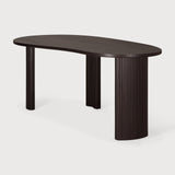 Boomerang desk - varnished mahogany - dark brown - pebble shape White Cliff Studio Desk