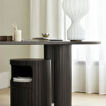 Boomerang desk - varnished mahogany - dark brown - pebble shape White Cliff Studio Desk