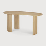 Boomerang desk - varnished oak - pebble shape White Cliff Studio Desk