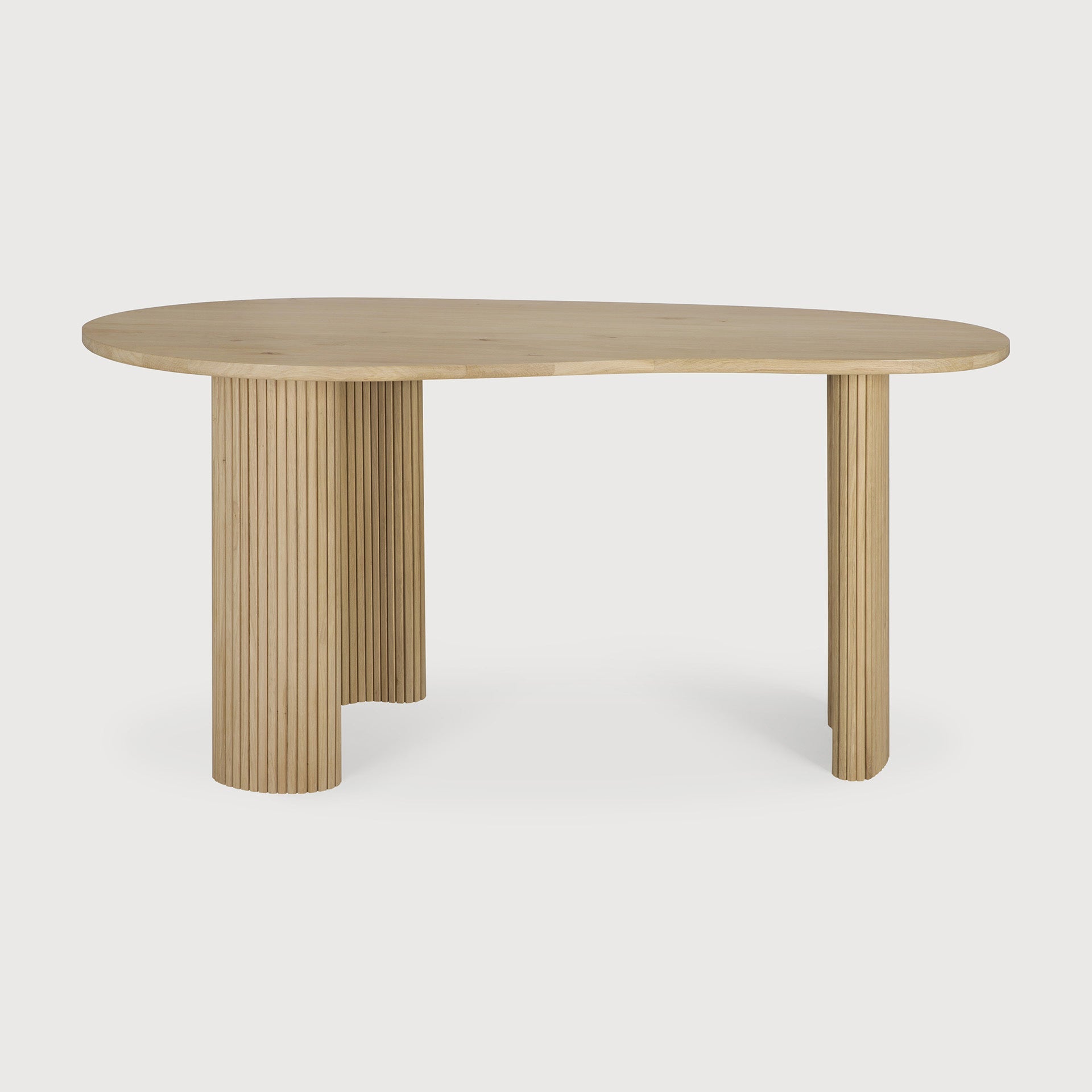 Boomerang desk - varnished oak - pebble shape White Cliff Studio Desk