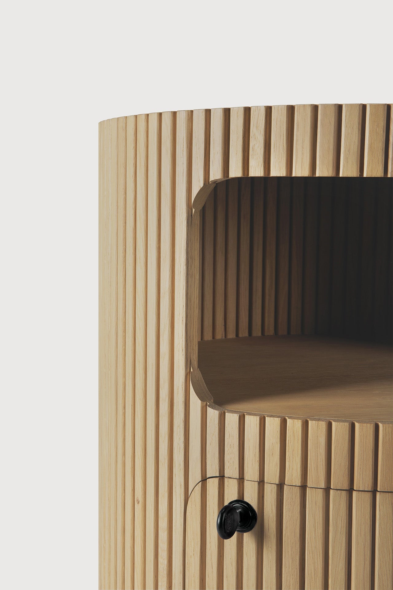 Boomerang drawer unit - oak - 1 drawer - with keylock White Cliff Studio Office Storage Drawers