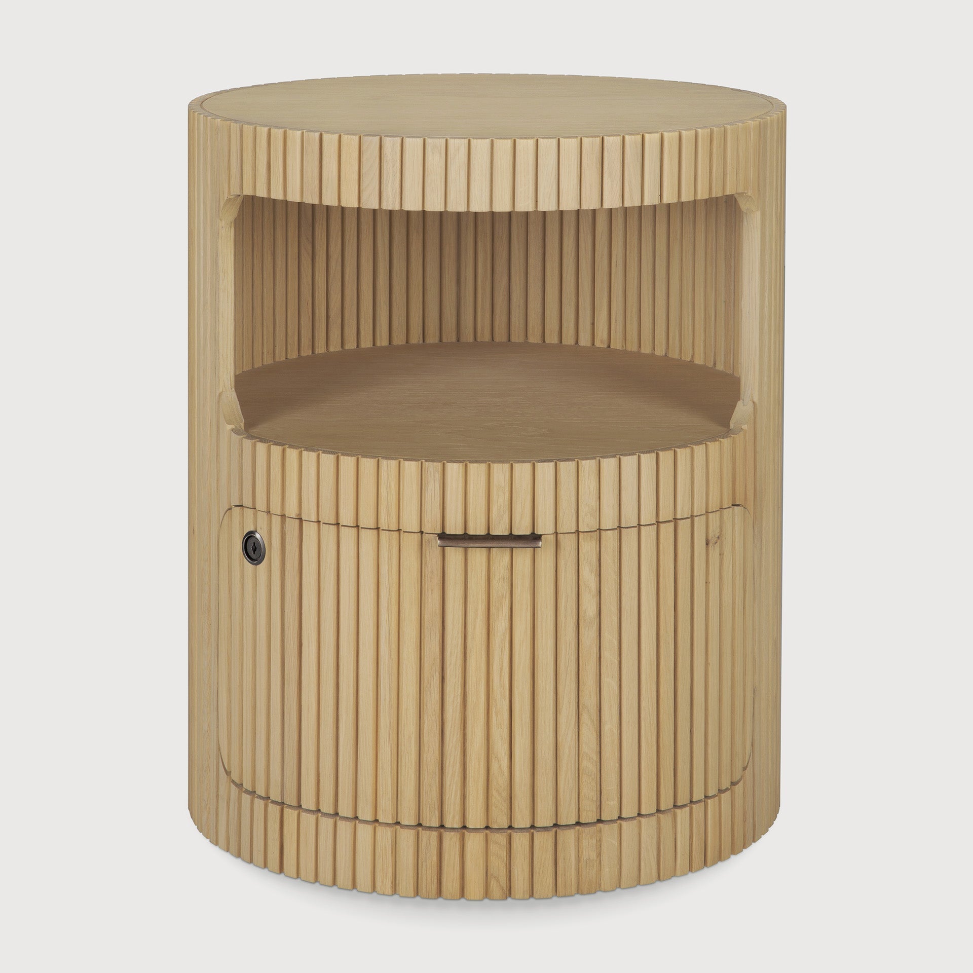 Boomerang drawer unit - oak - 1 drawer - with keylock White Cliff Studio Office Storage Drawers