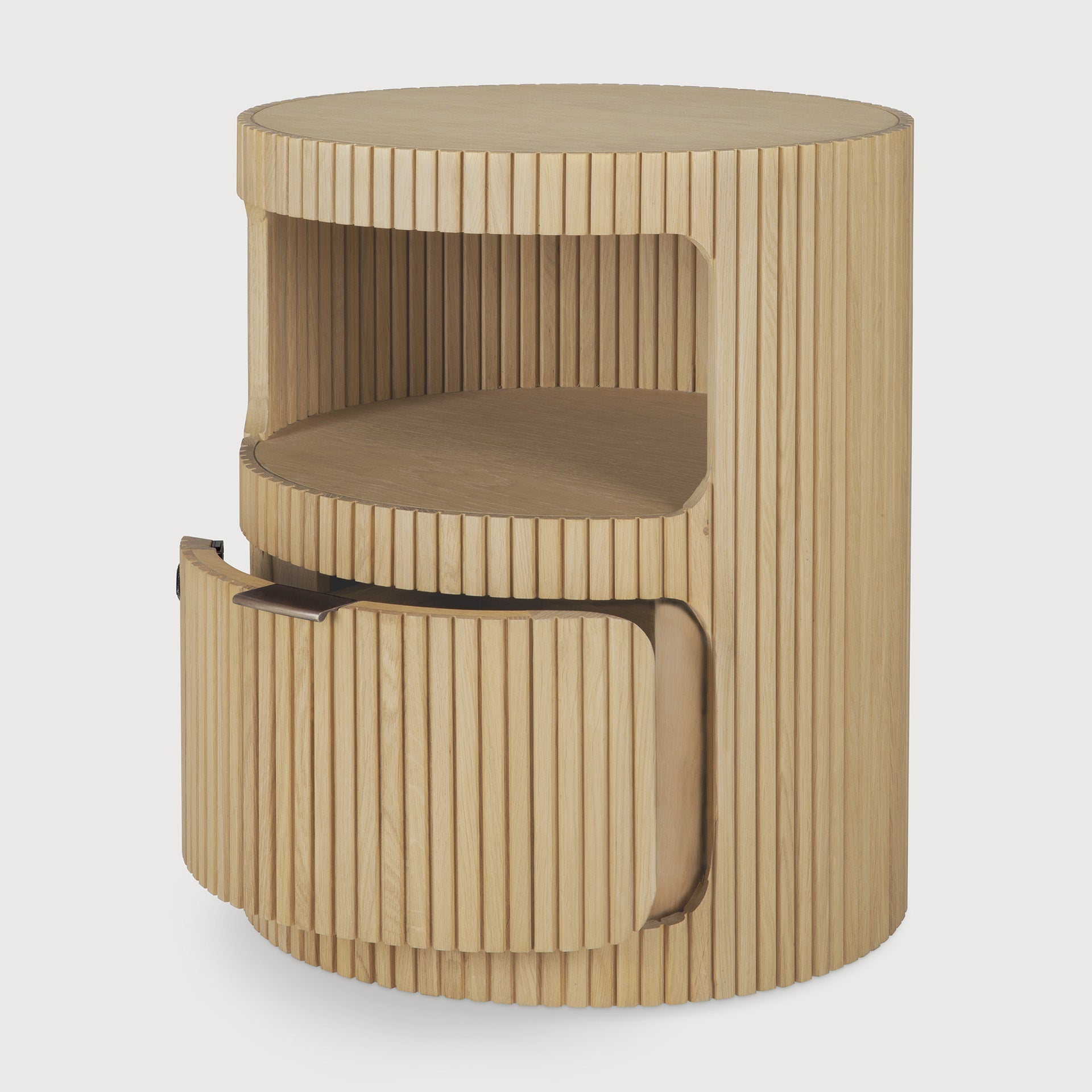 Boomerang drawer unit - oak - 1 drawer - with keylock White Cliff Studio Office Storage Drawers