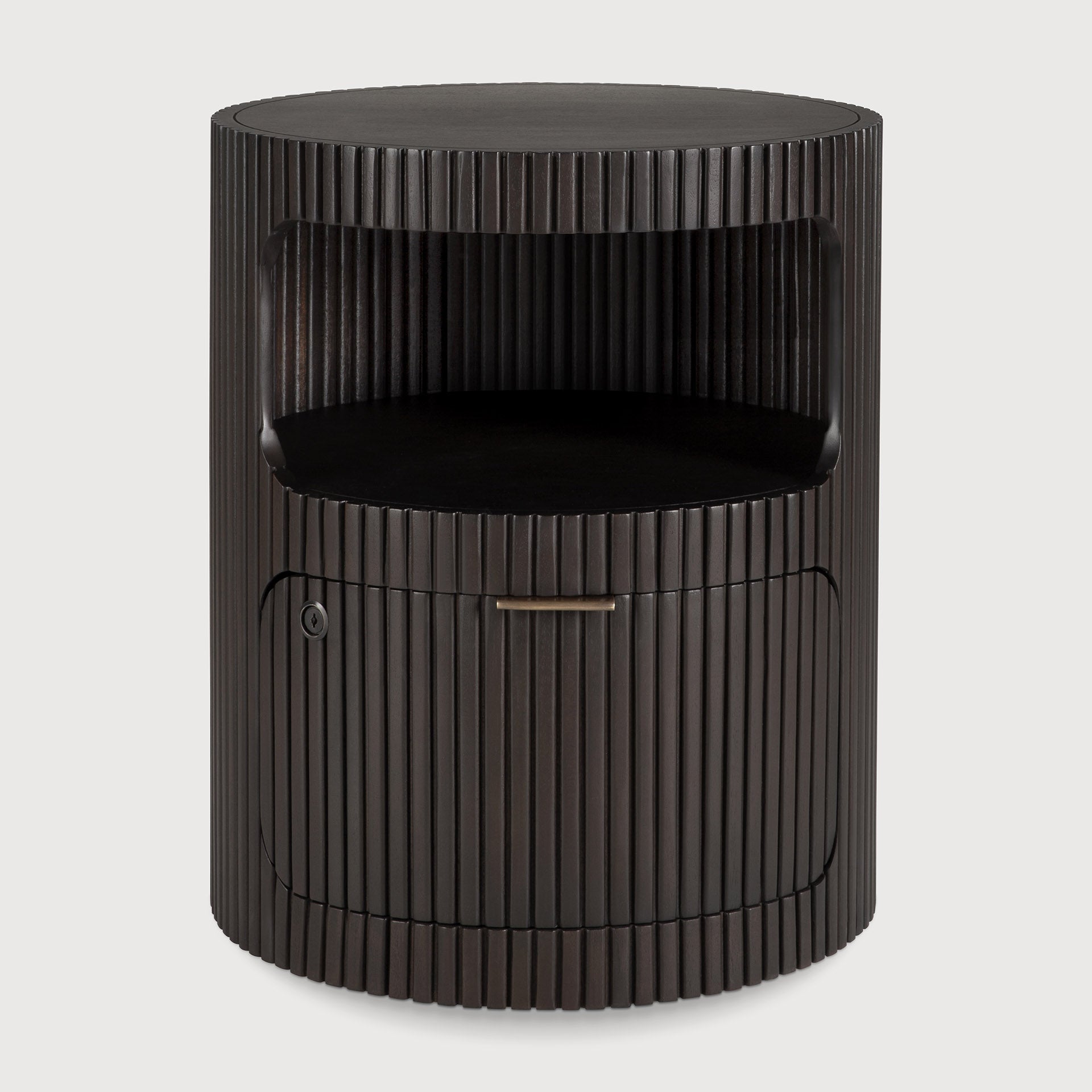 Boomerang drawer unit - varnished mahogany - dark brown - 1 drawer - with keylock White Cliff Studio Office Storage Drawers