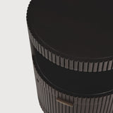 Boomerang drawer unit - varnished mahogany - dark brown - 1 drawer - with keylock White Cliff Studio Office Storage Drawers