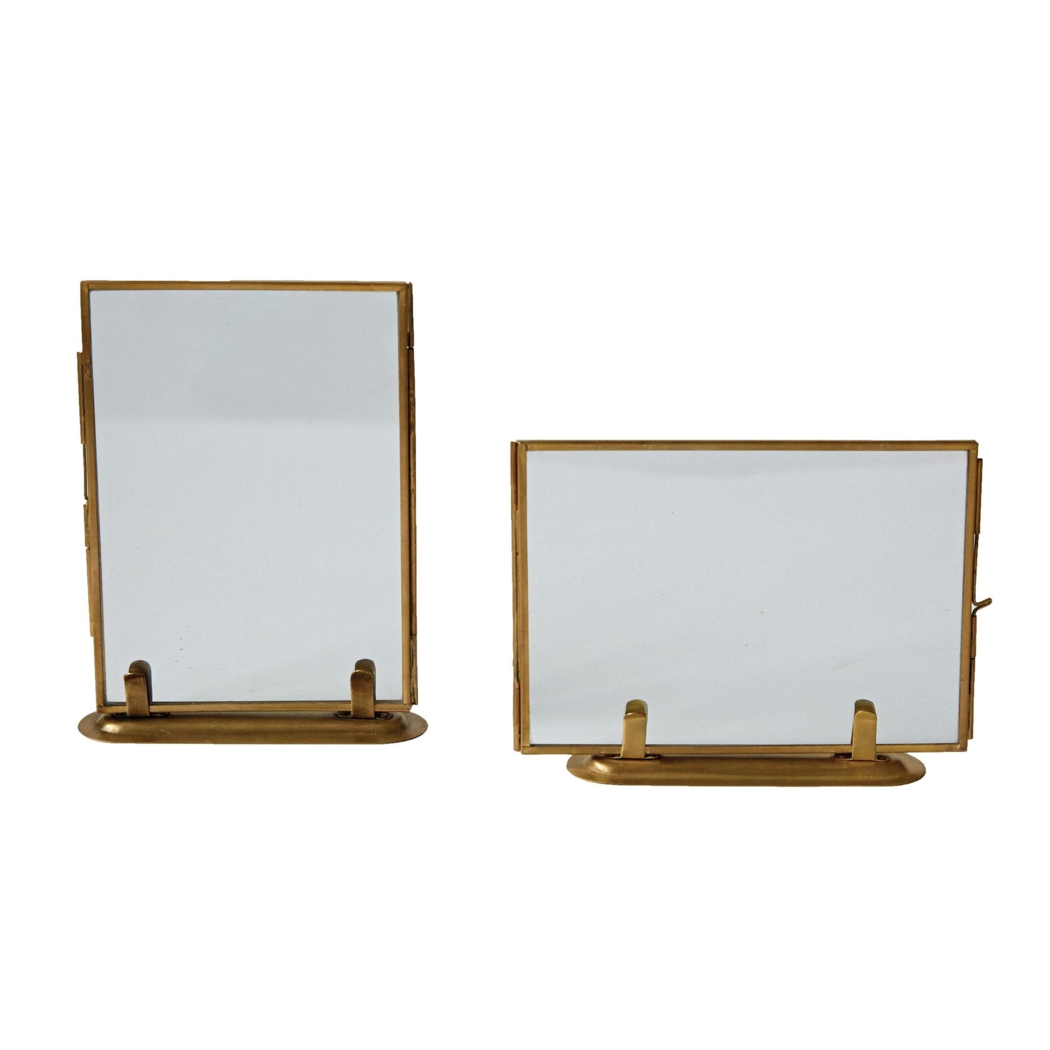 Brass Standing Photo Frames - Set of 2 White Cliff Studio Photo Frames