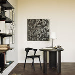 Bricks wall art - varnished wood - black - wooden frame - square White Cliff Studio Wall Decor & Art