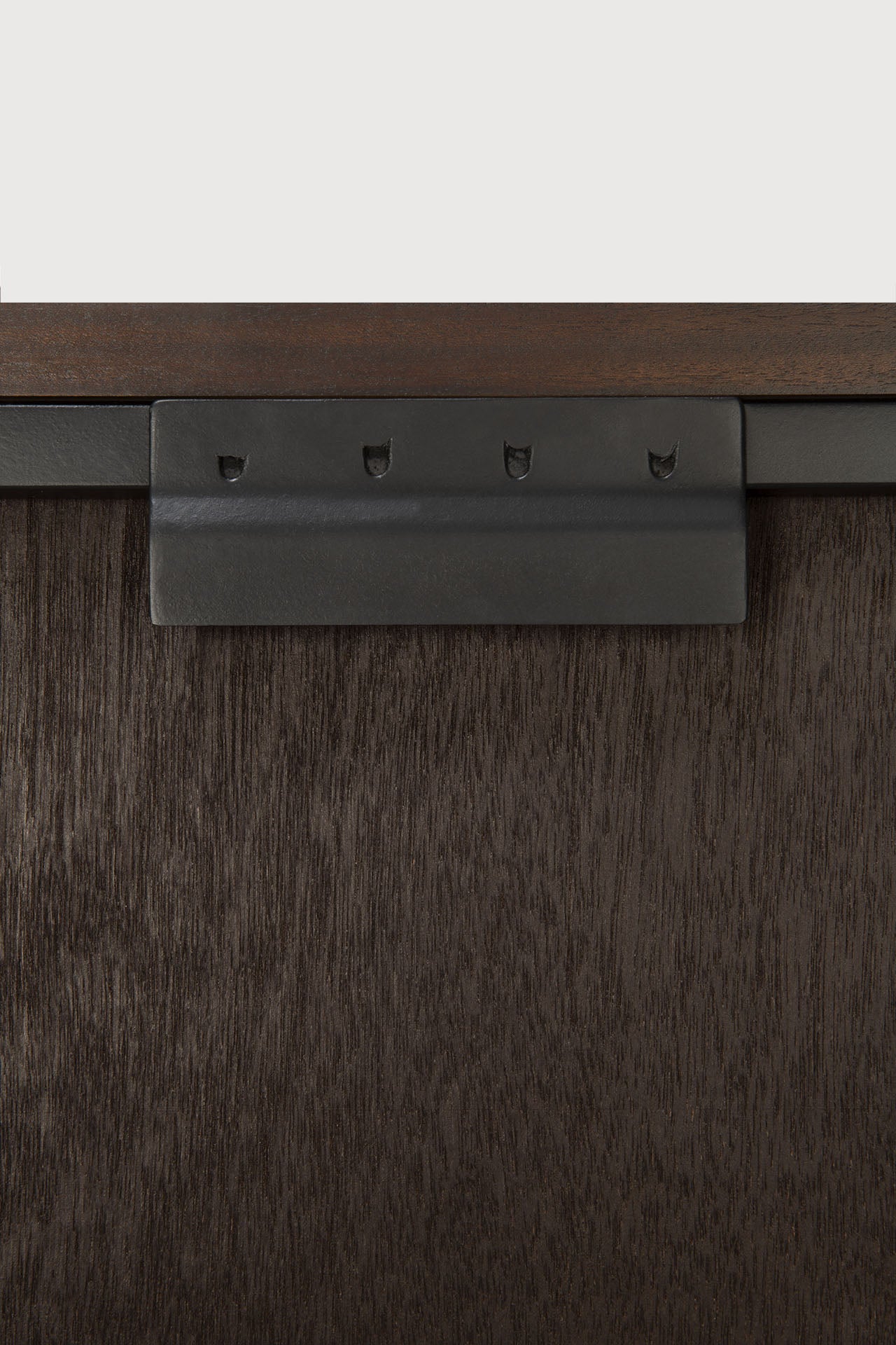 Bricks wall art - varnished wood - dark brown - wooden frame - square White Cliff Studio Wall Decor & Art