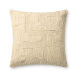 Brigette Romanek x Loloi Ivory 22'' x 22'' Cover Only Pillow White Cliff Studio Throw Pillows