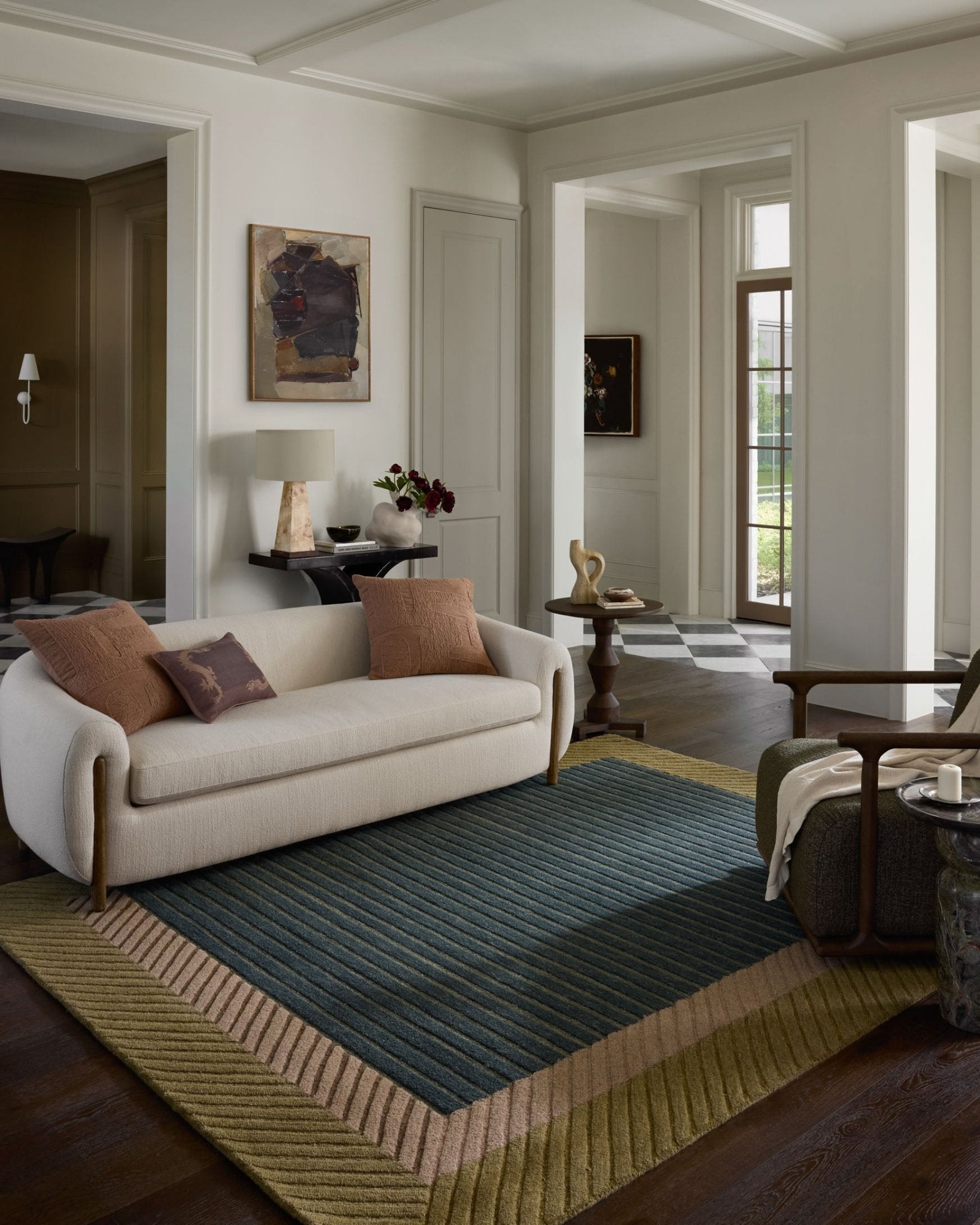 Brigette Romanek x Loloi Madi Green / Multi Rug White Cliff Studio Area Rugs
