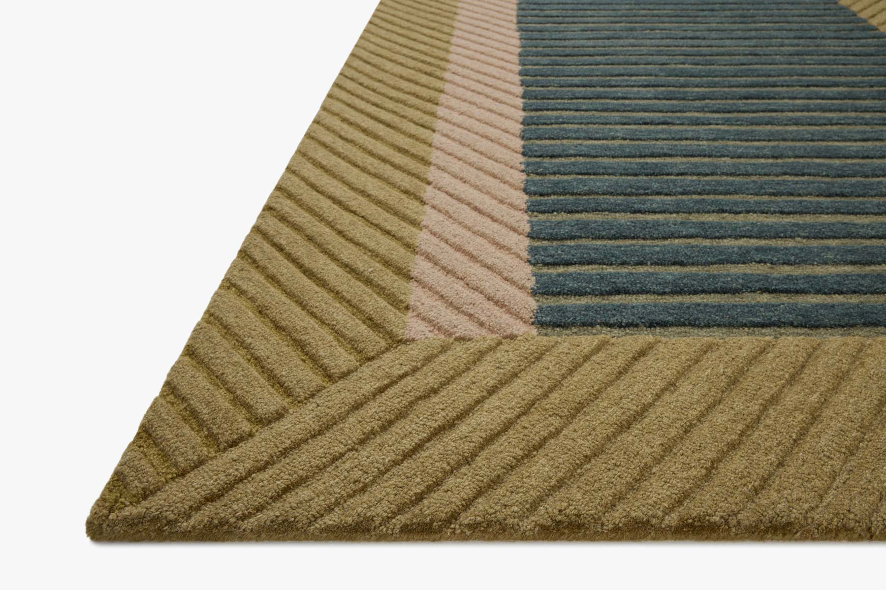 Brigette Romanek x Loloi Madi Green / Multi Rug White Cliff Studio Area Rugs