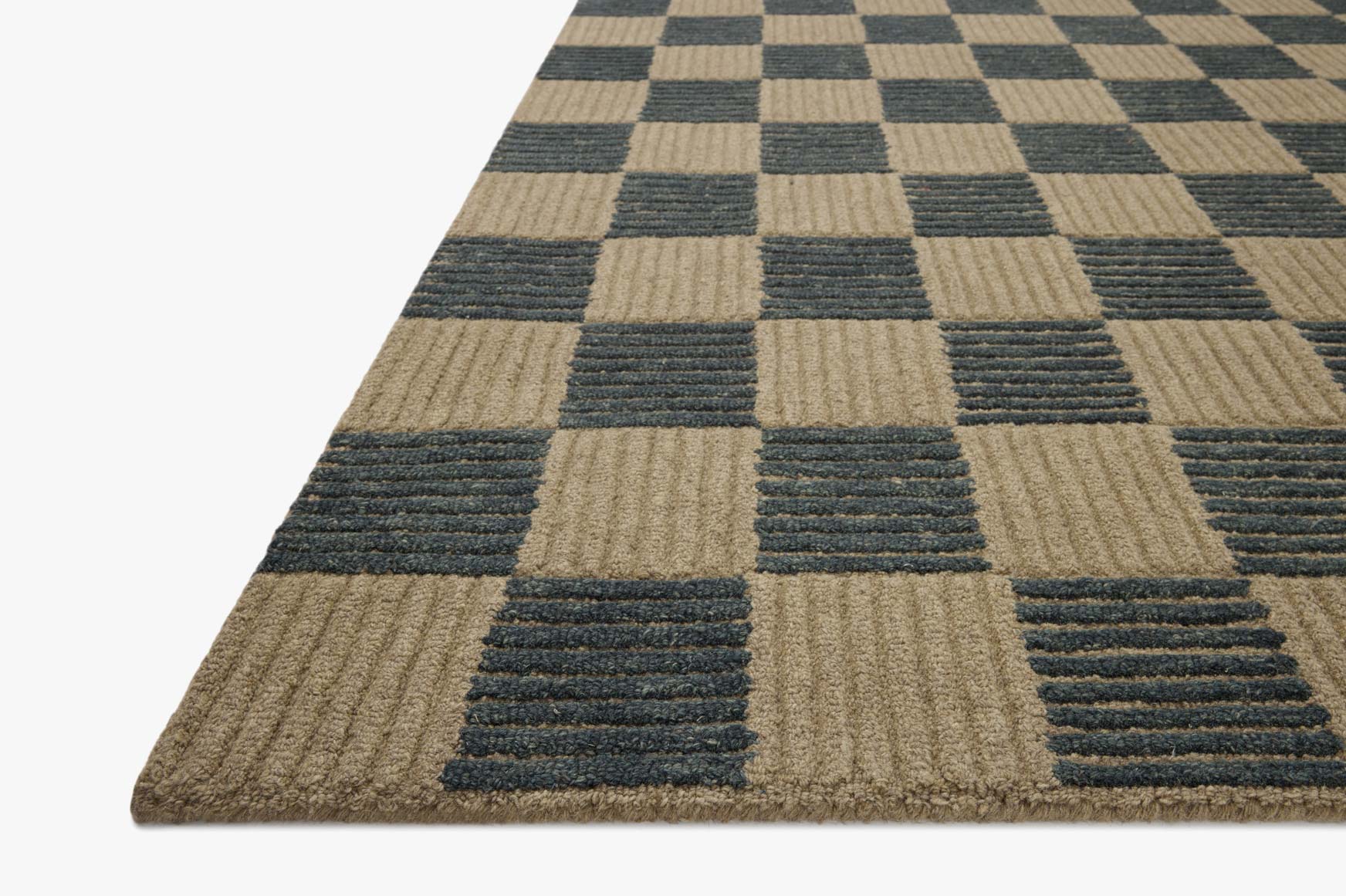 Brigette Romanek x Loloi Madi Taupe / Navy Rug White Cliff Studio Area Rugs