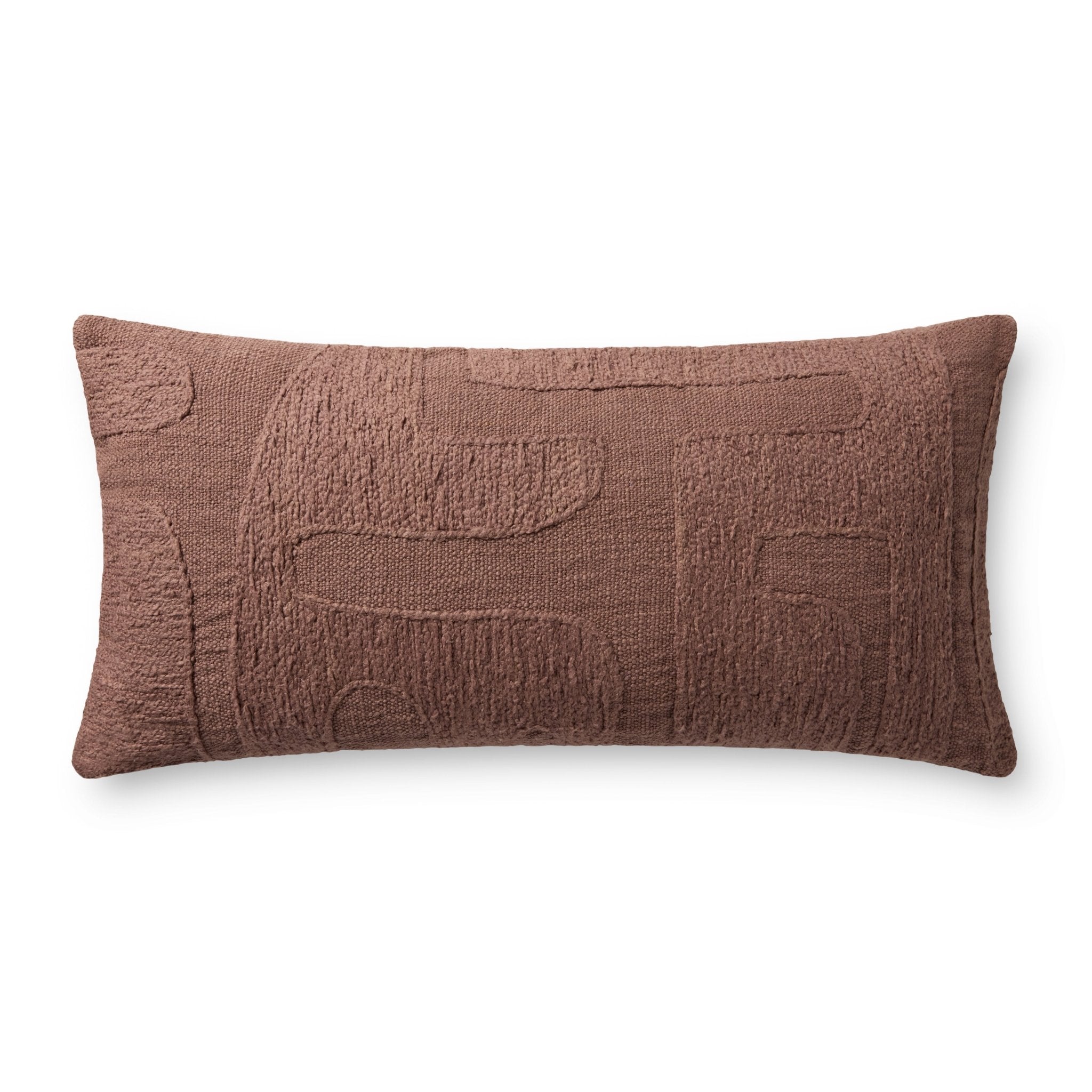 Brigette Romanek x Loloi Mauve 12'' x 27'' Cover Only Pillow White Cliff Studio Throw Pillows