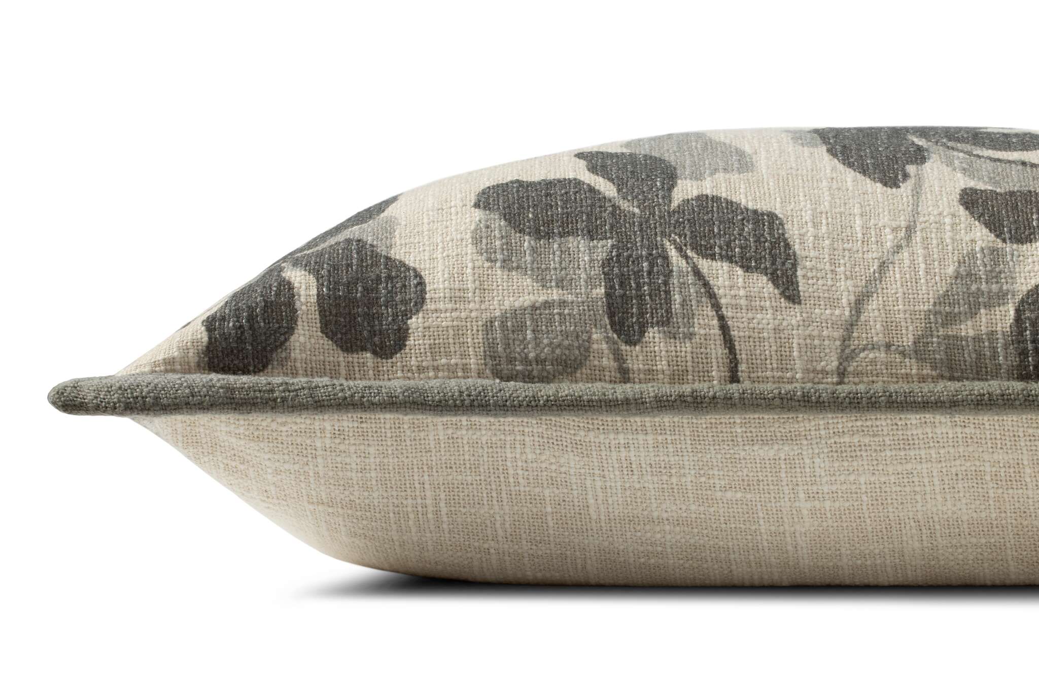 Brigette Romanek x Loloi PBR0008 Charcoal / Natural Pillow White Cliff Studio Throw Pillows