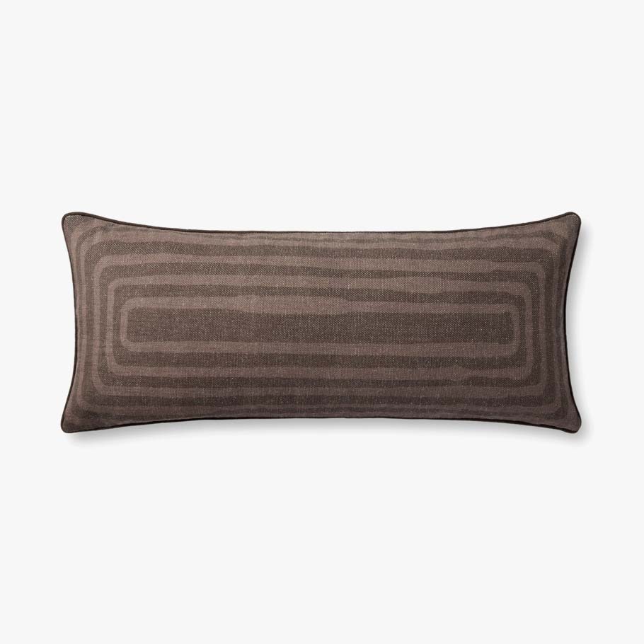 Brigette Romanek x Loloi PBR0009 Brown Pillow White Cliff Studio Throw Pillows