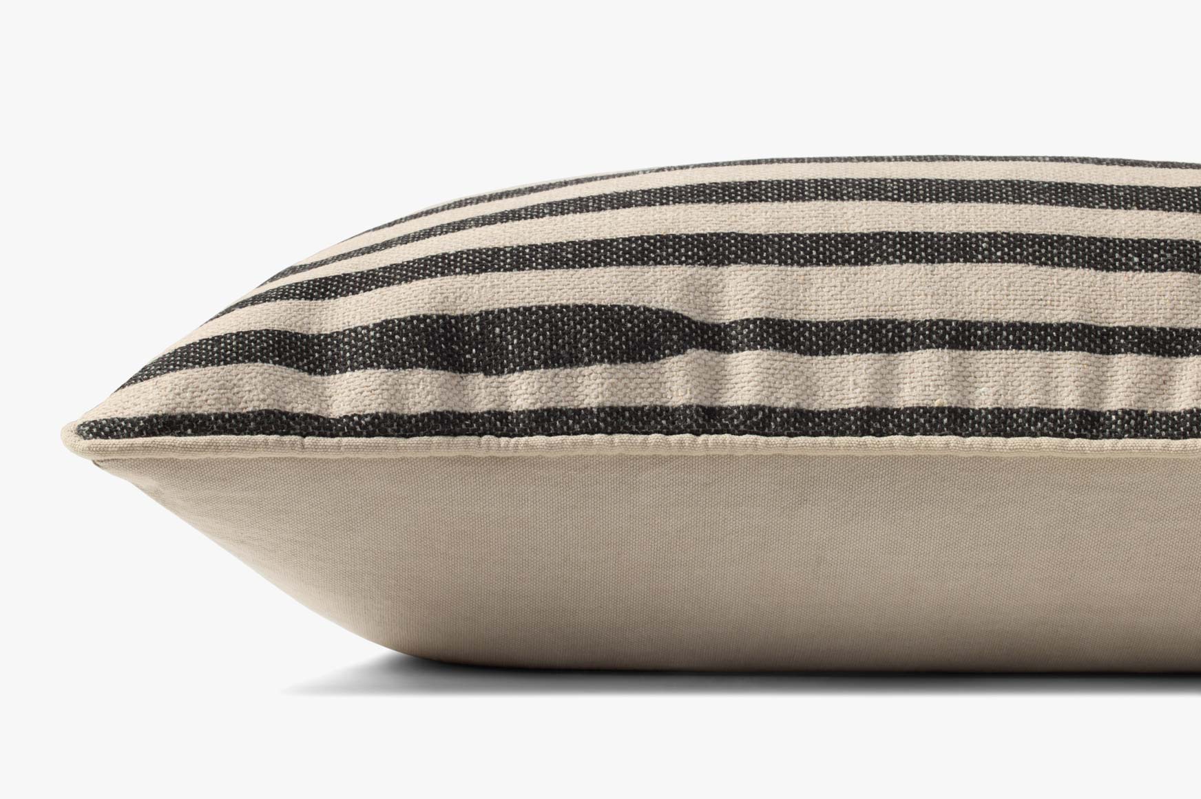 Brigette Romanek x Loloi PBR0009 Natural / Black Pillow White Cliff Studio Throw Pillows