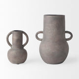 Brown - Gray Double Ear Ceramic Vase
