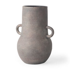 Brown - Gray Double Ear Ceramic Vase